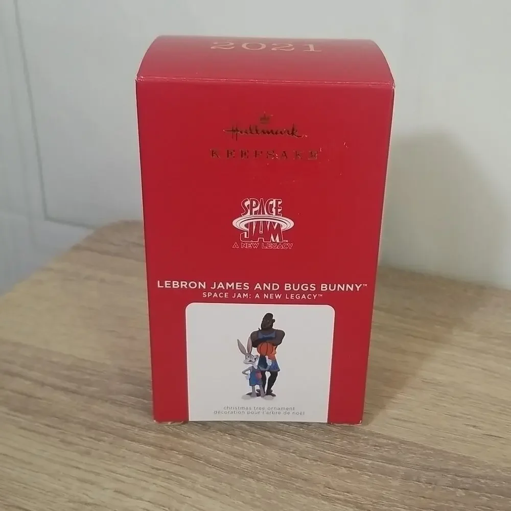 Hallmark Keepsake Ornament Space Jam Lebron James & Bugs Bunny Christmas 2021